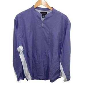 Rail Riders Mens Nylon UPF 30 Long Sleeve Pullover Eco Mesh Shirt Purple Blue XX